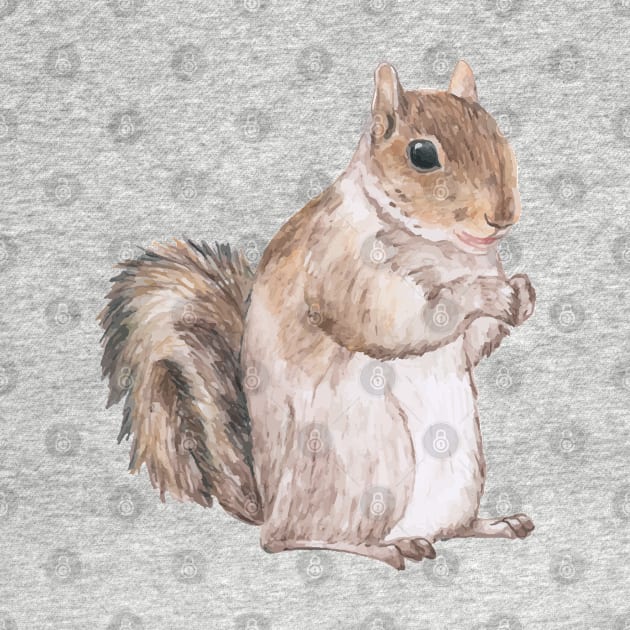 Watercolor Squirrel by DDP Design Studio